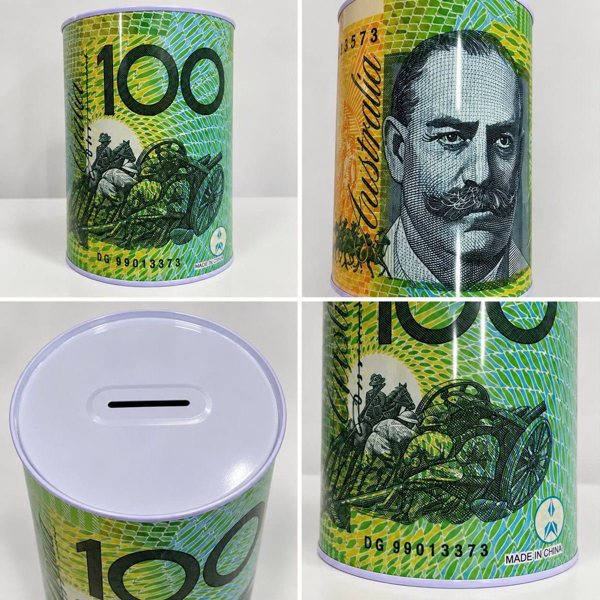 Australian $100 Note Money Box Tin – Green/XL