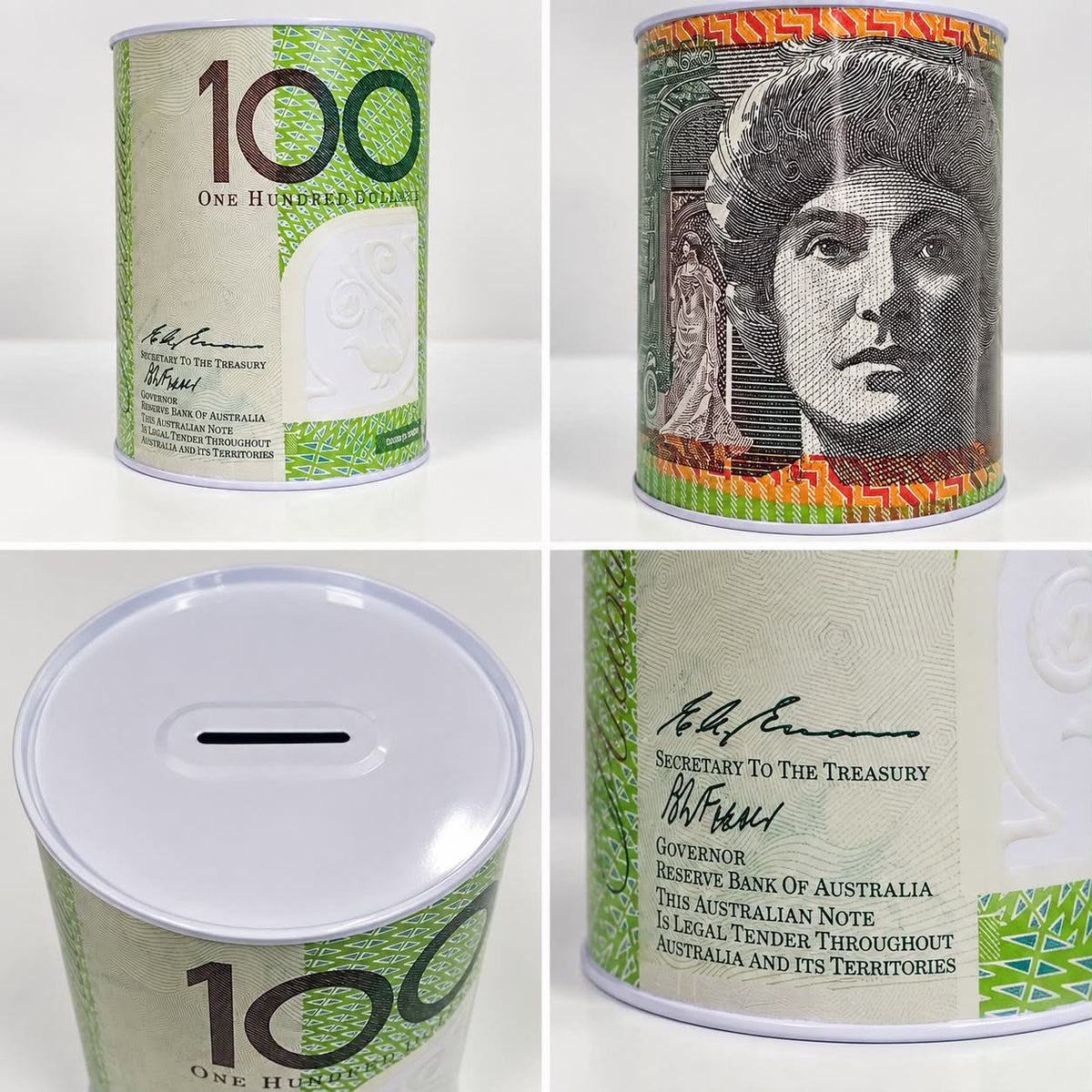 Australian $100 Note Money Box Tin - Large