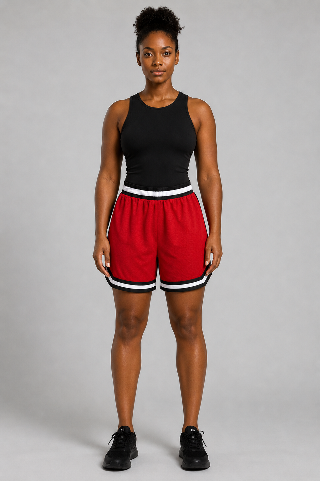 Womens Basketball Shorts UR-16- Red