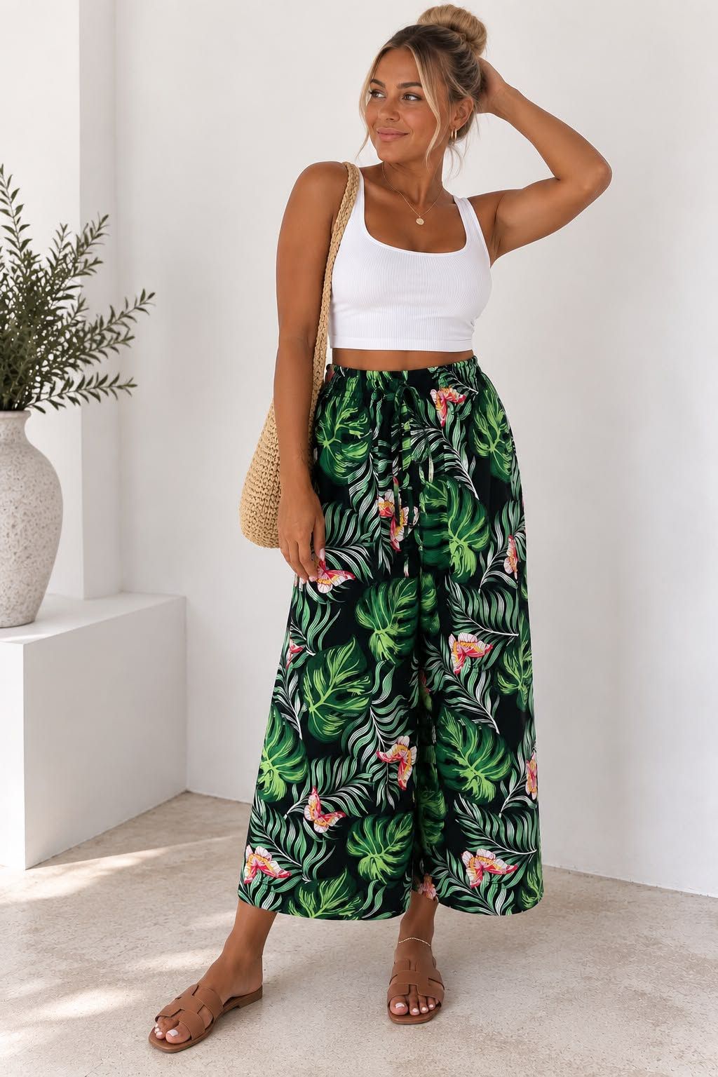 Ladies Bali Print Drawstring Long Skirt – Free Size