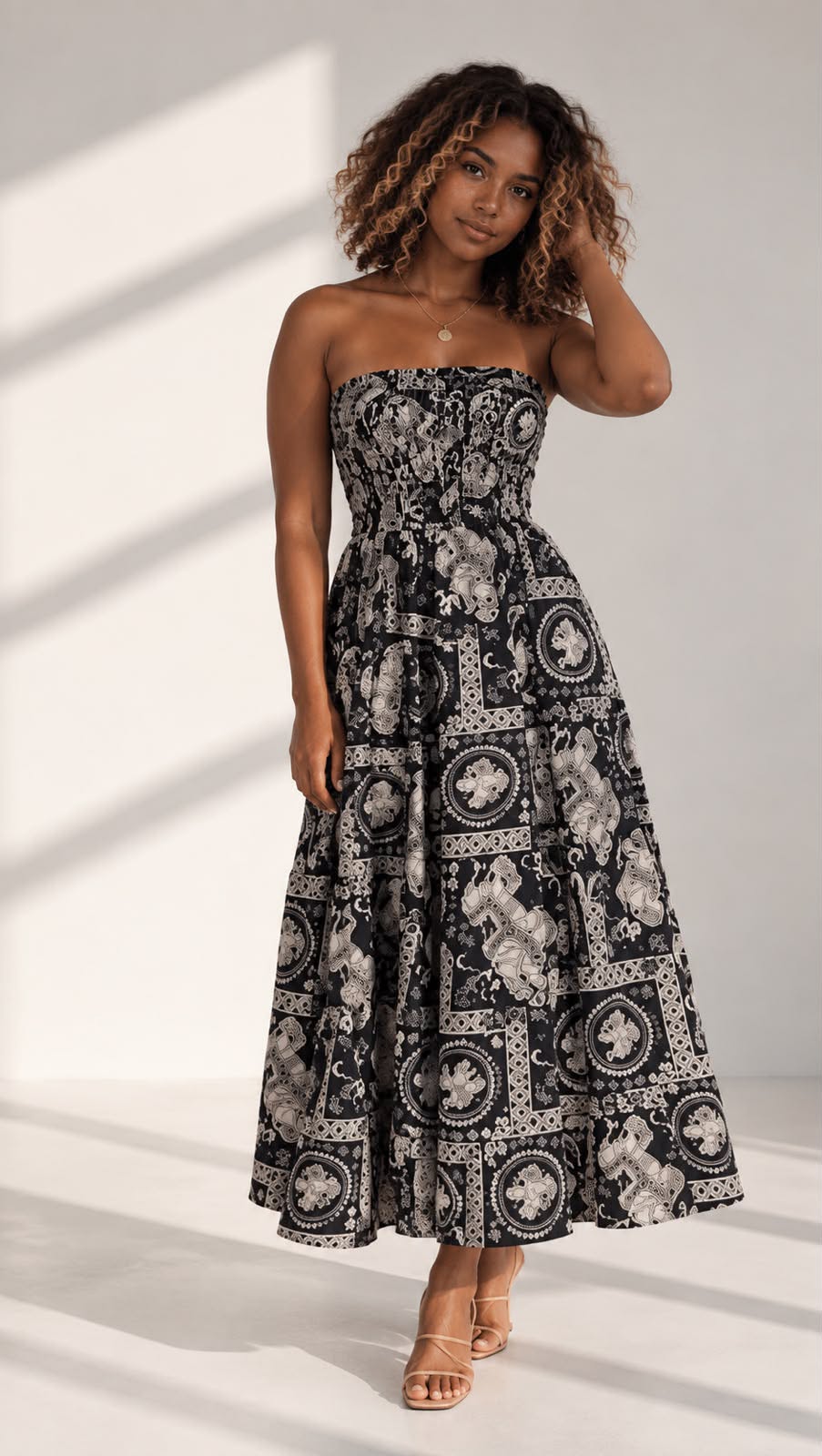 Moonlight Garden Smocked Dress