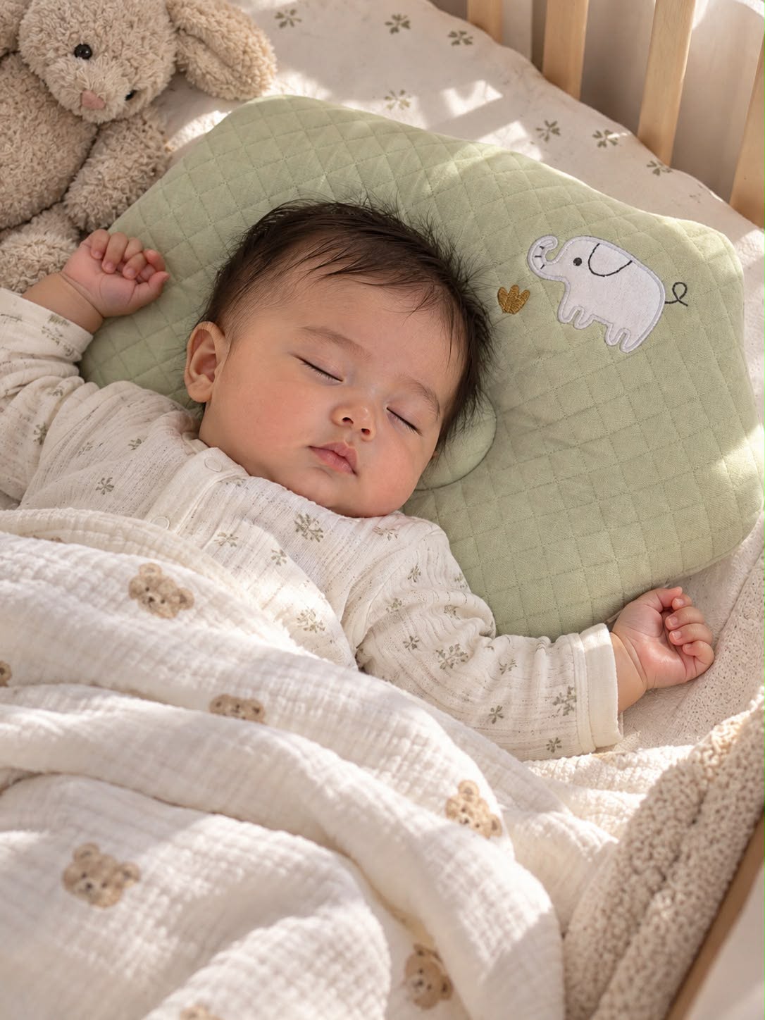 Baby Quilted Pillow – Elephant