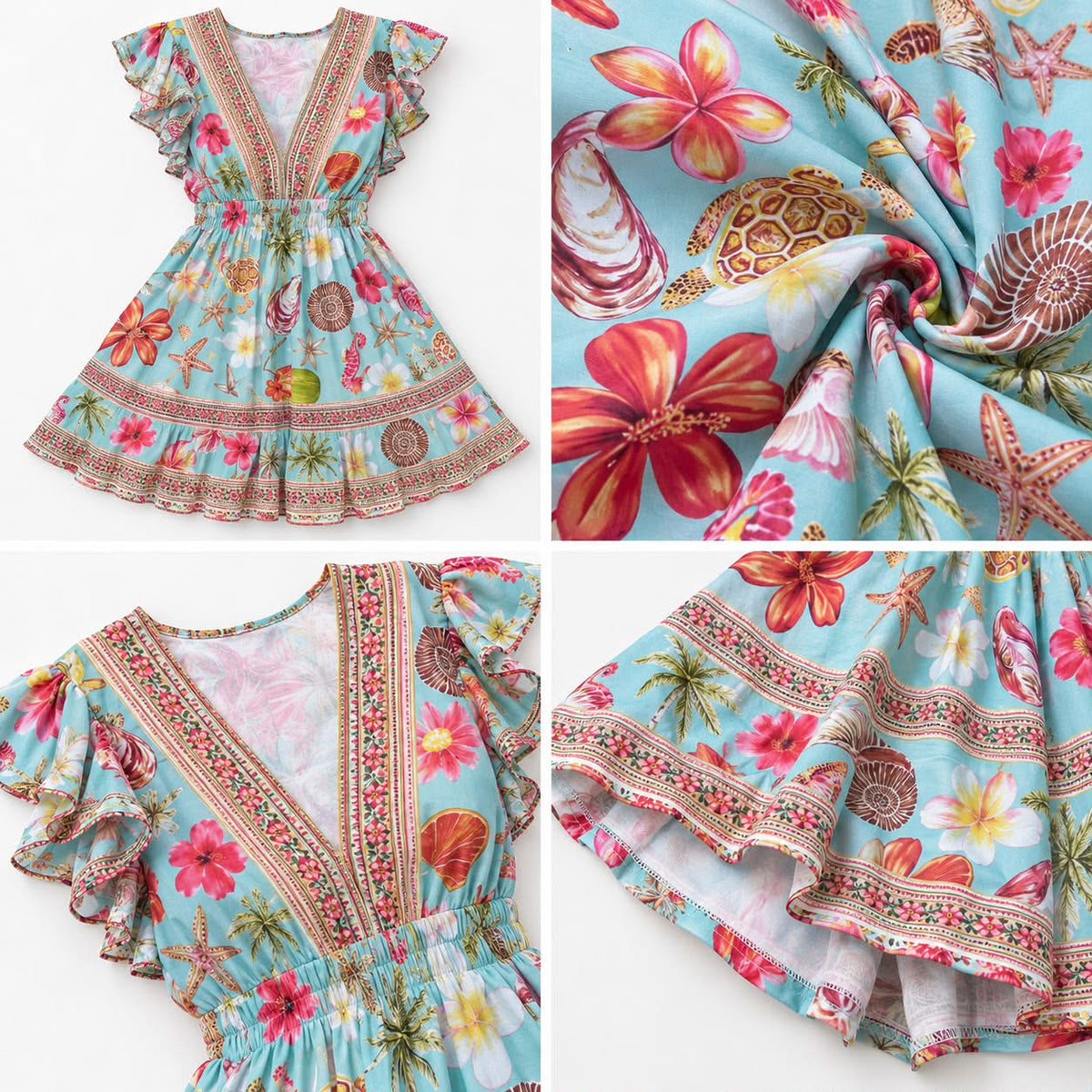 Ocean Tropical Mini Dress