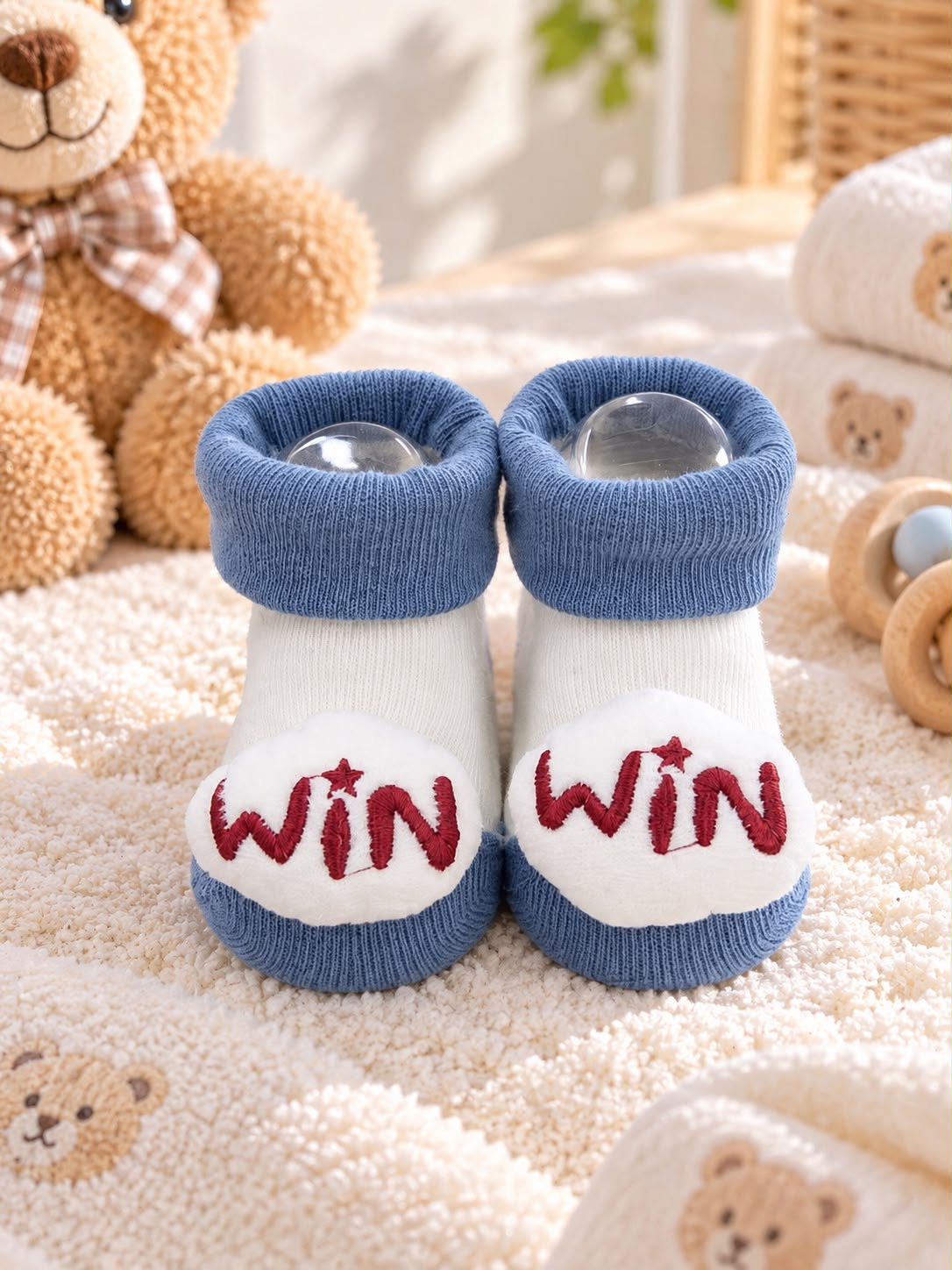 3D Baby Socks Gift Set – 2 Pairs | 0–9 Months