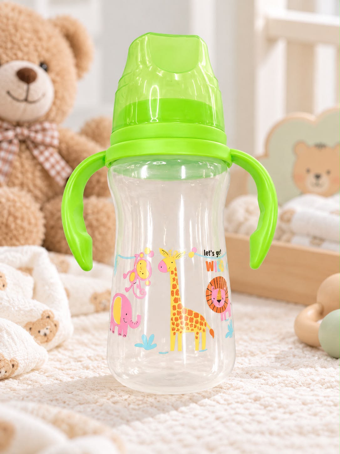 Baby Bottle with Handles – 320ml, Assorted Designs
