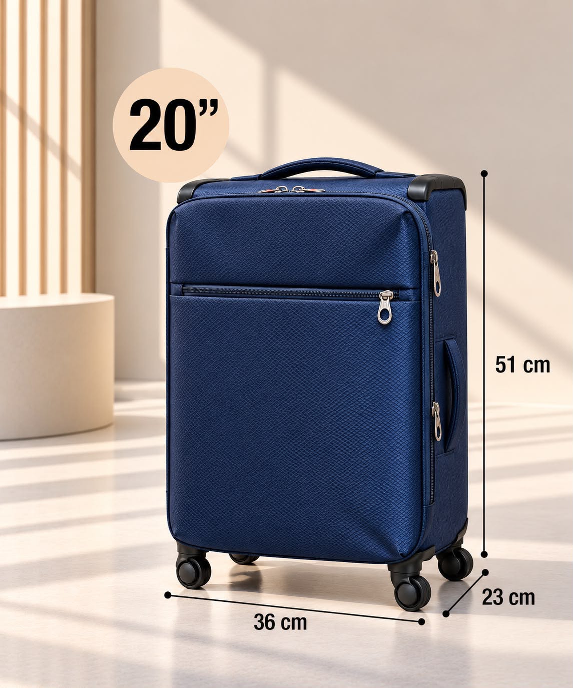 3-Piece Fabric Luggage Set
