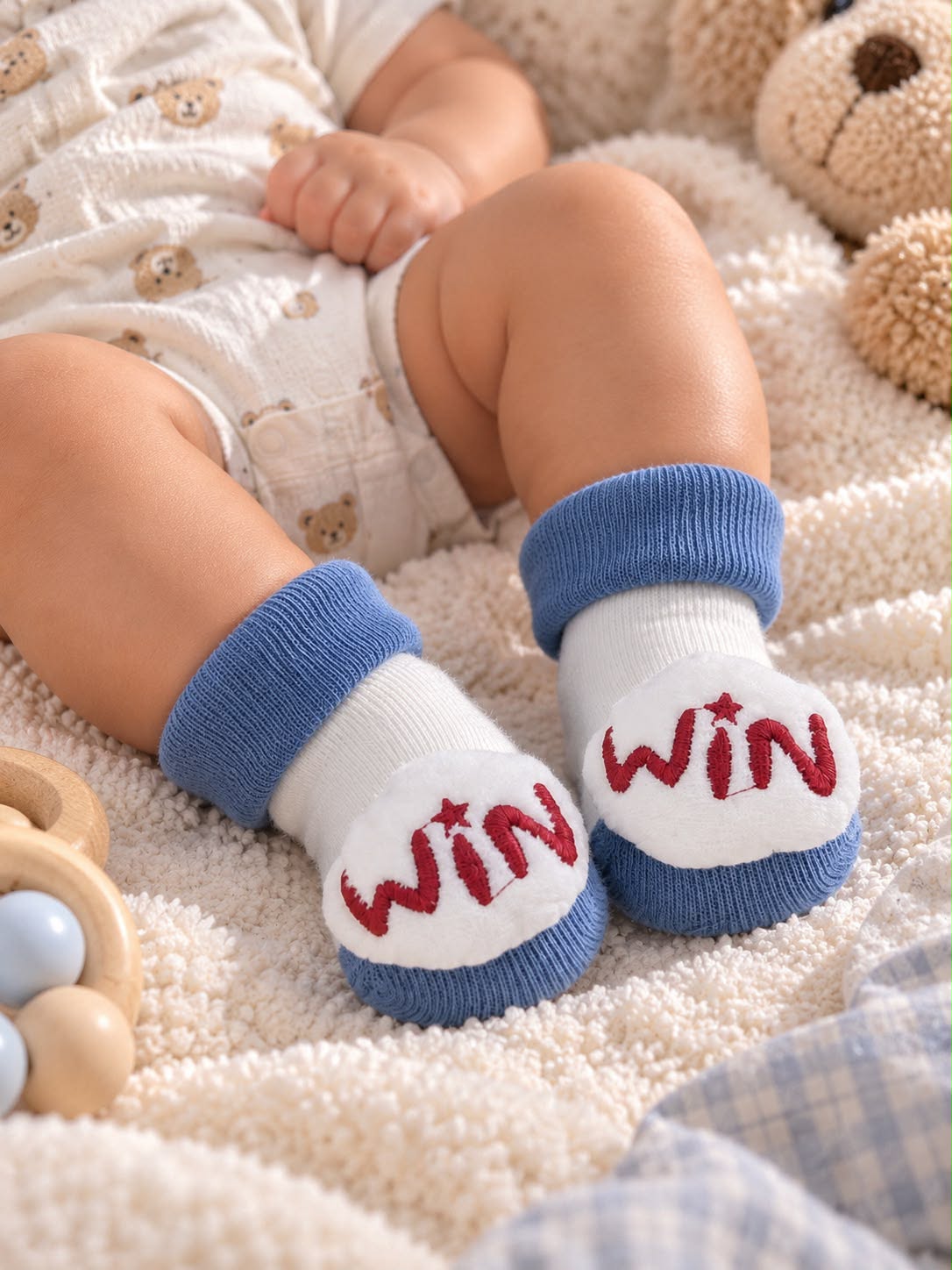 3D Baby Socks Gift Set – 2 Pairs | 0–9 Months