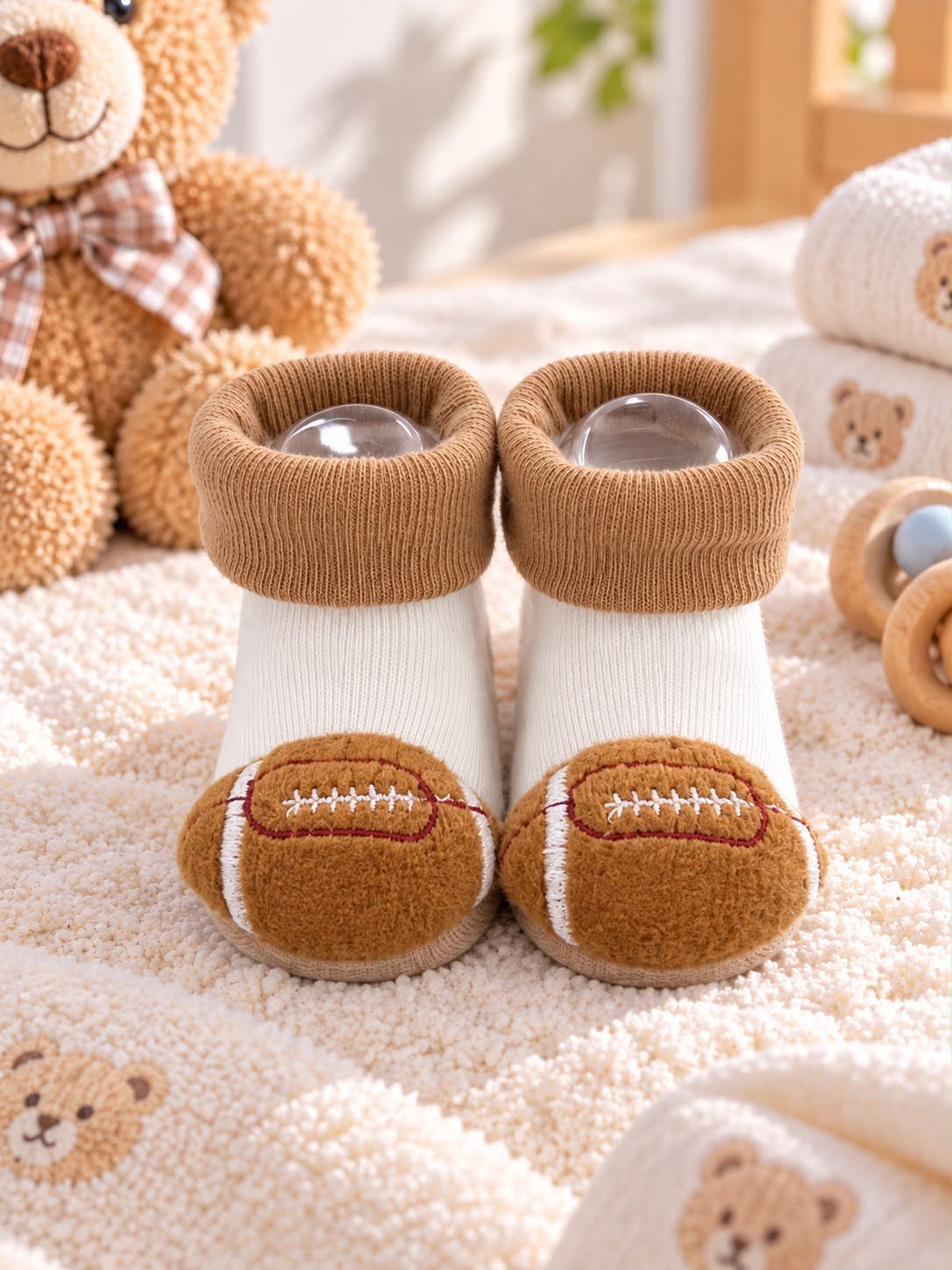 3D Baby Socks Gift Set – 2 Pairs | 0–9 Months