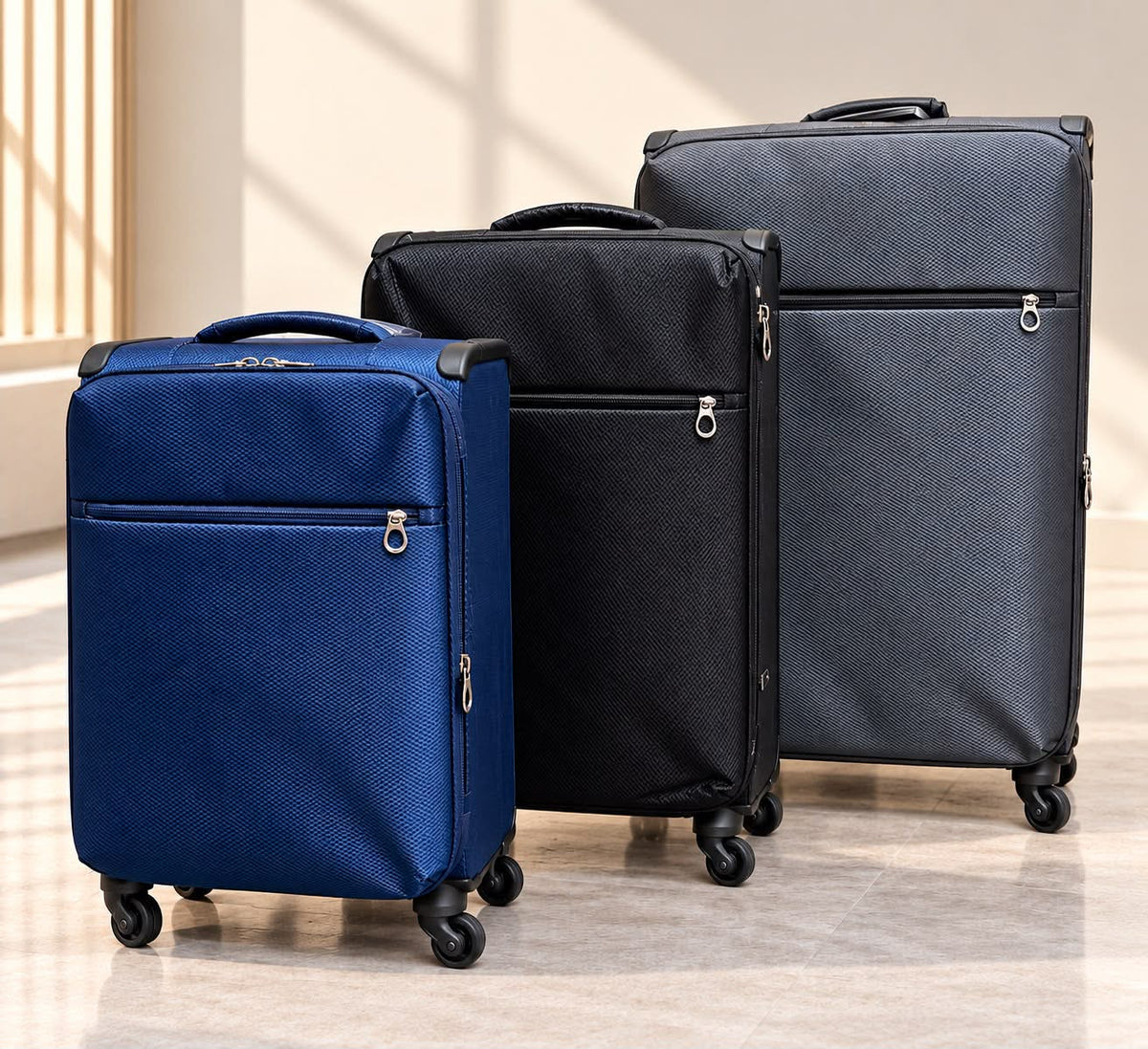 3-Piece Fabric Luggage Set