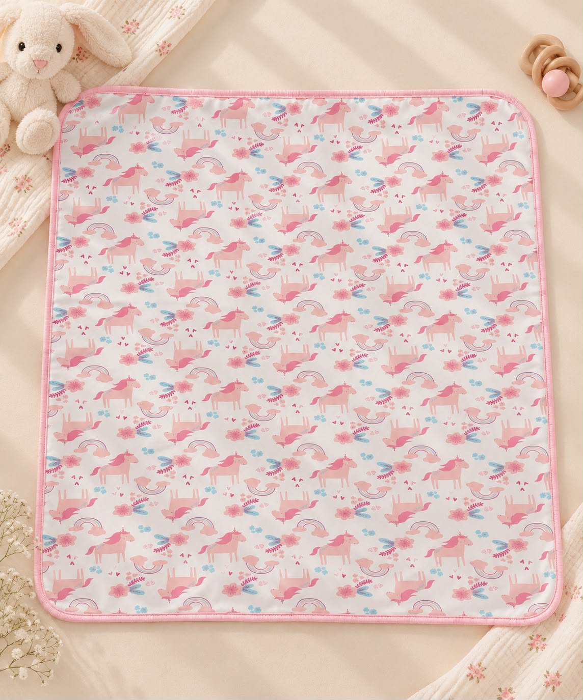 Bebe Favour Baby Hooded Blanket – Pink Unicorn