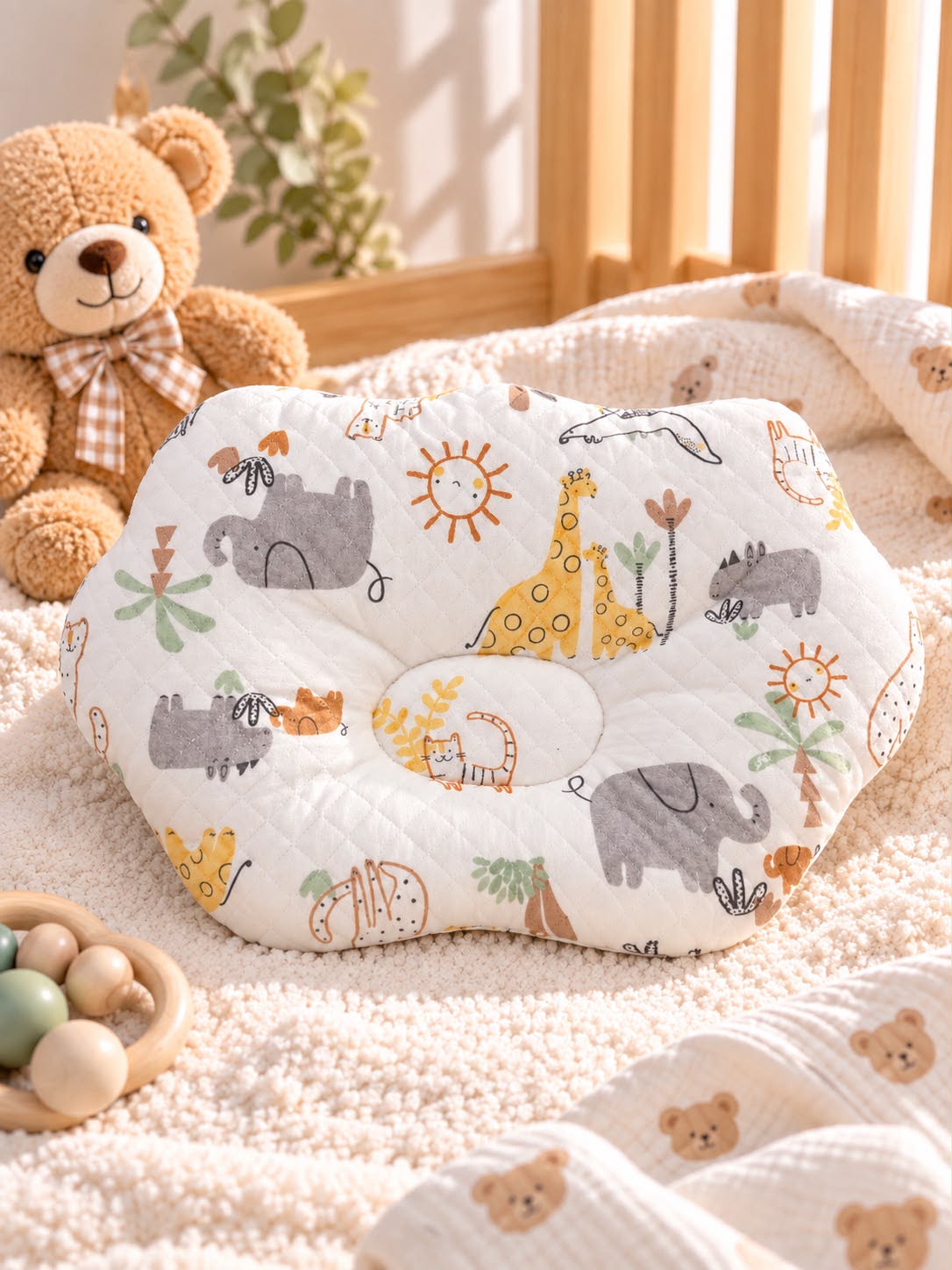 Baby Quilted Pillow – Safari Designs