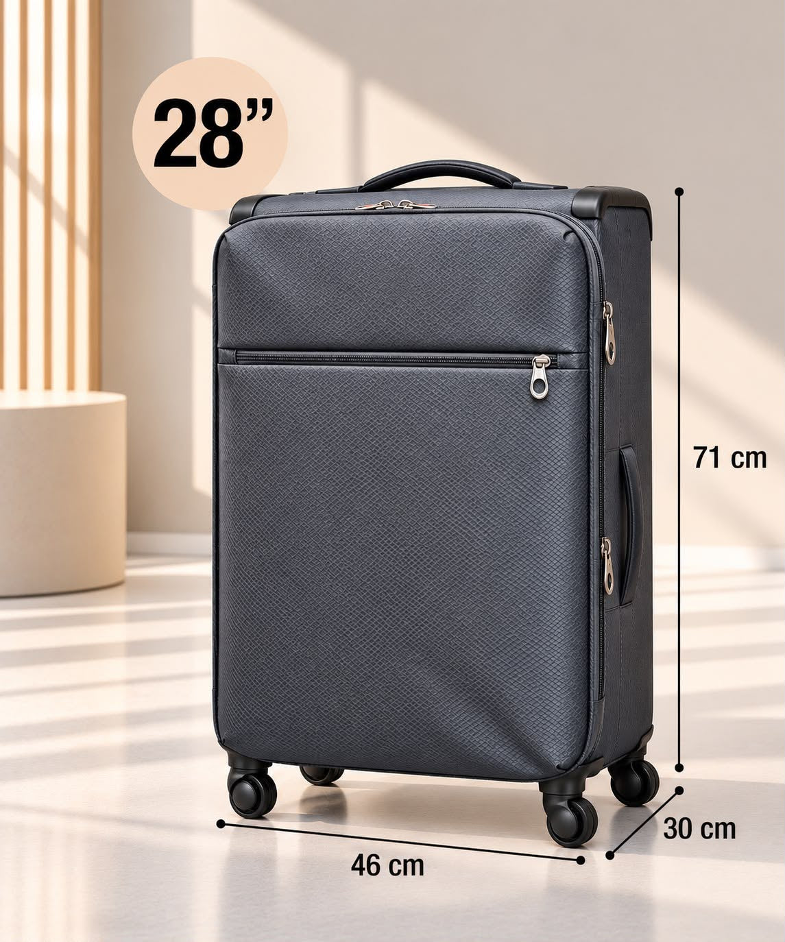 3-Piece Fabric Luggage Set