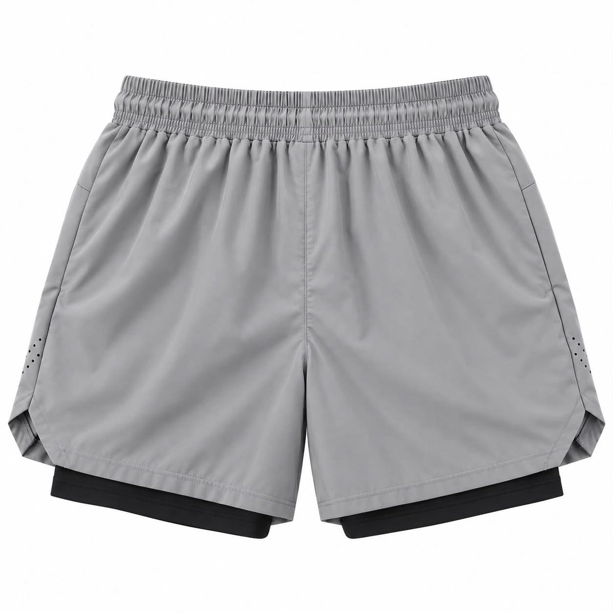 Men’s UR 2-in-1 Sports Shorts – Light Grey & Black