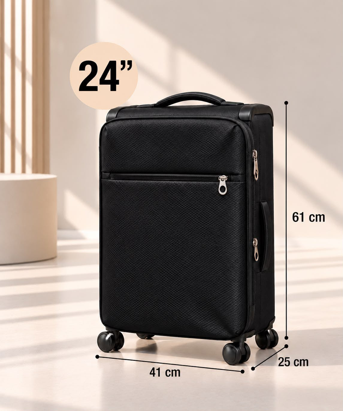 3-Piece Fabric Luggage Set