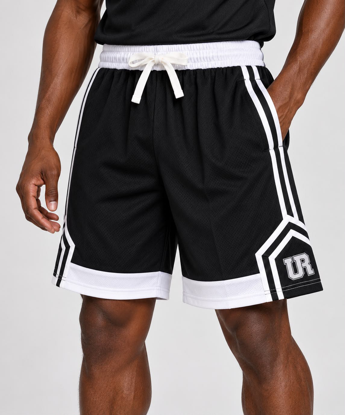 Men’s UR Mesh Basketball Shorts – Black & White