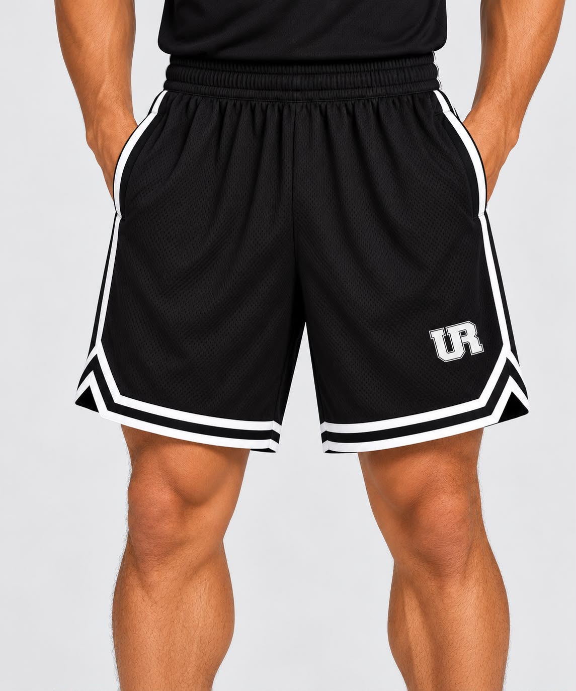 Men’s UR Mesh Basketball Shorts – Black & White