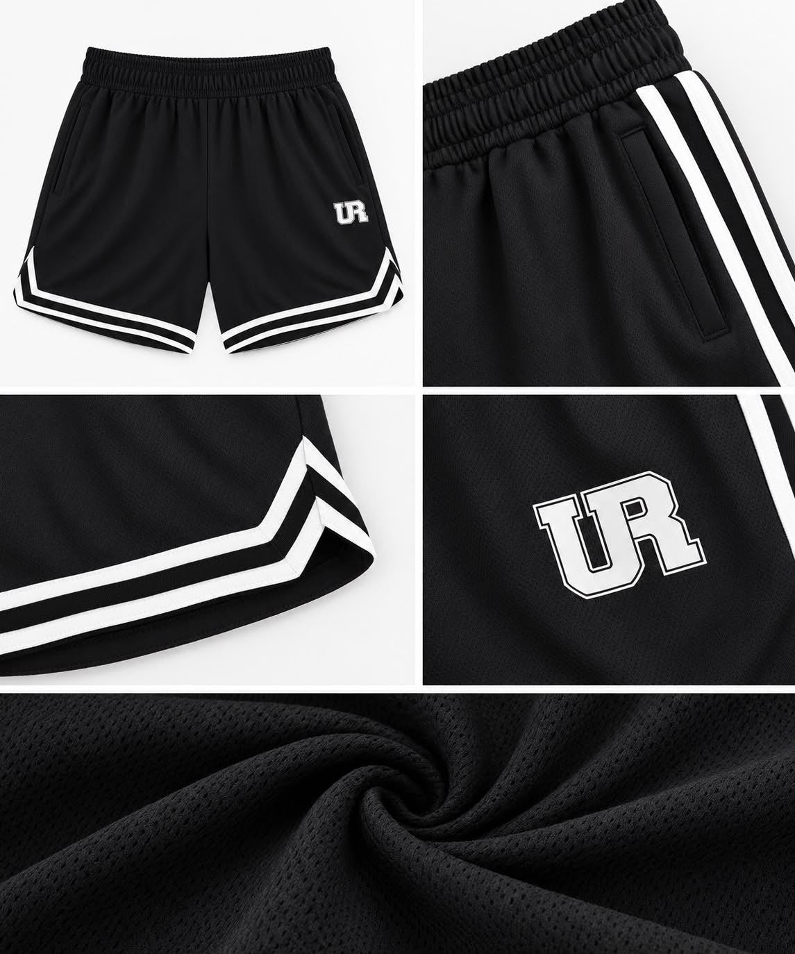 Men’s UR Mesh Basketball Shorts – Black & White