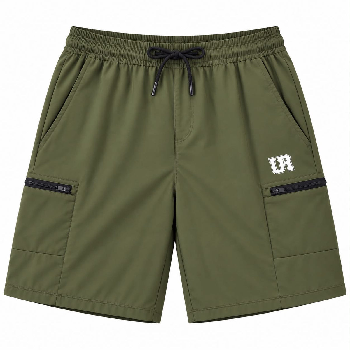 Men’s Active Shorts with Rampage Logo – Army Green