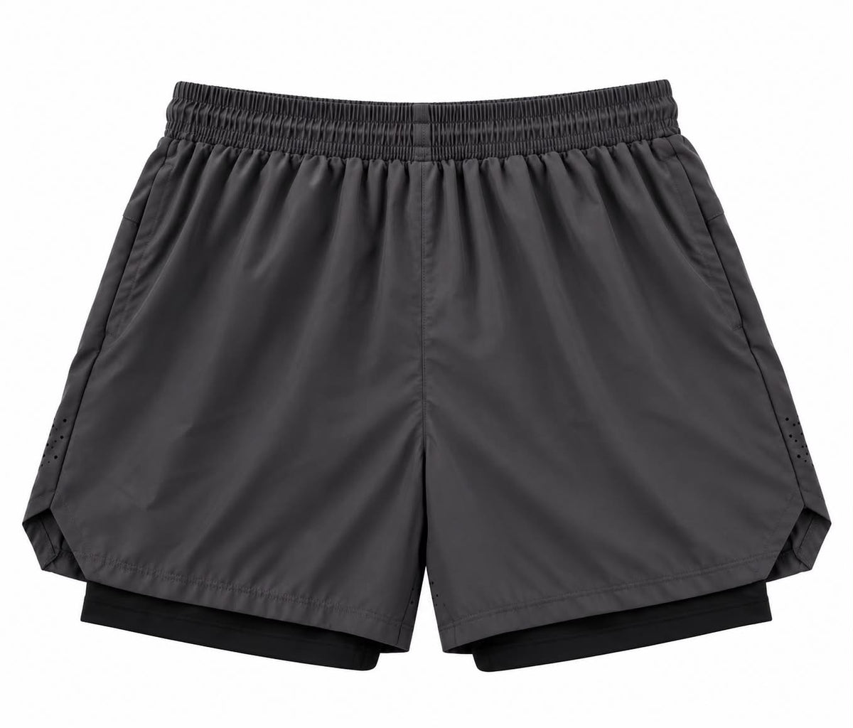 Men’s UR 2-in-1 Sports Shorts – Dark Grey & Black