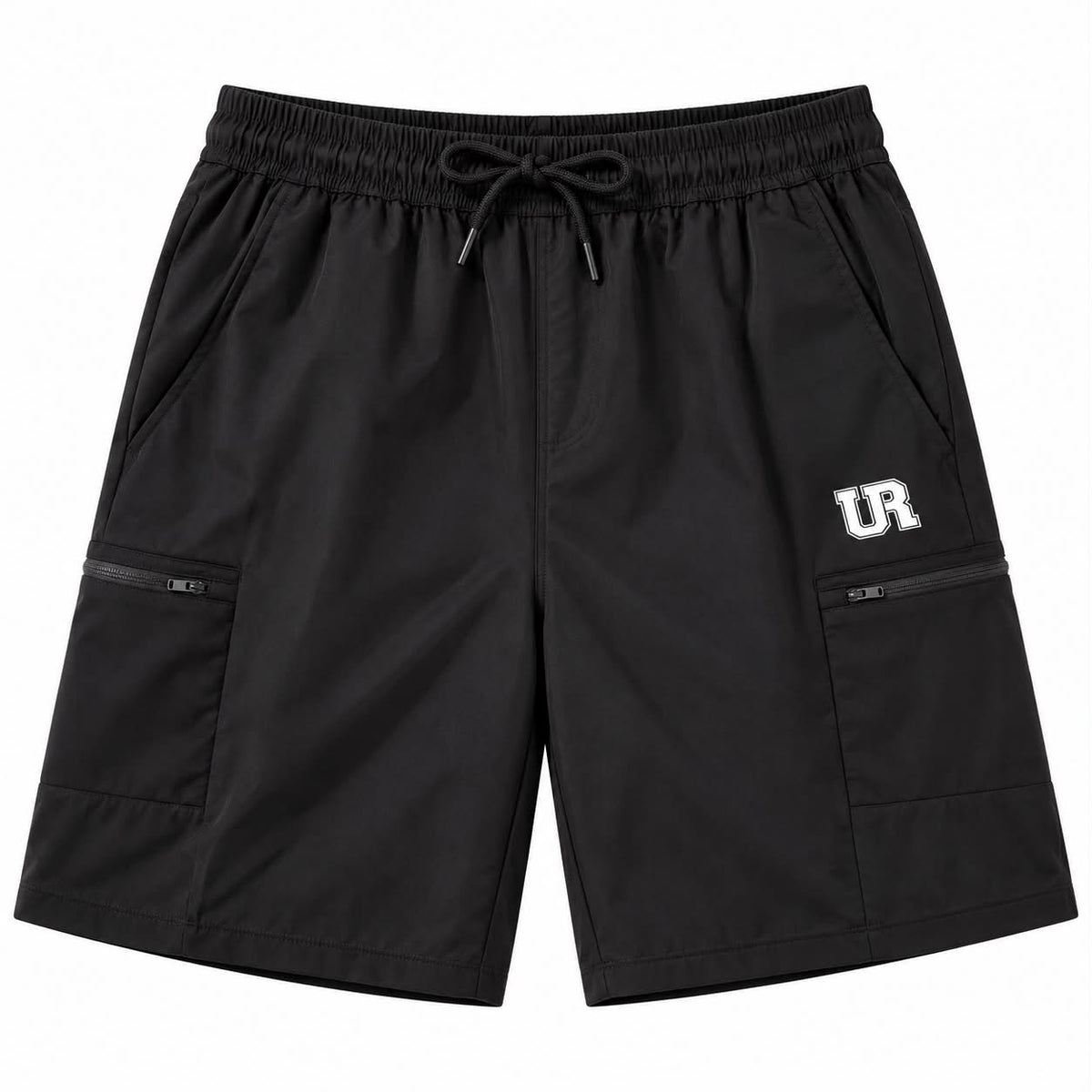 Men’s Active Shorts with Rampage Logo – Black