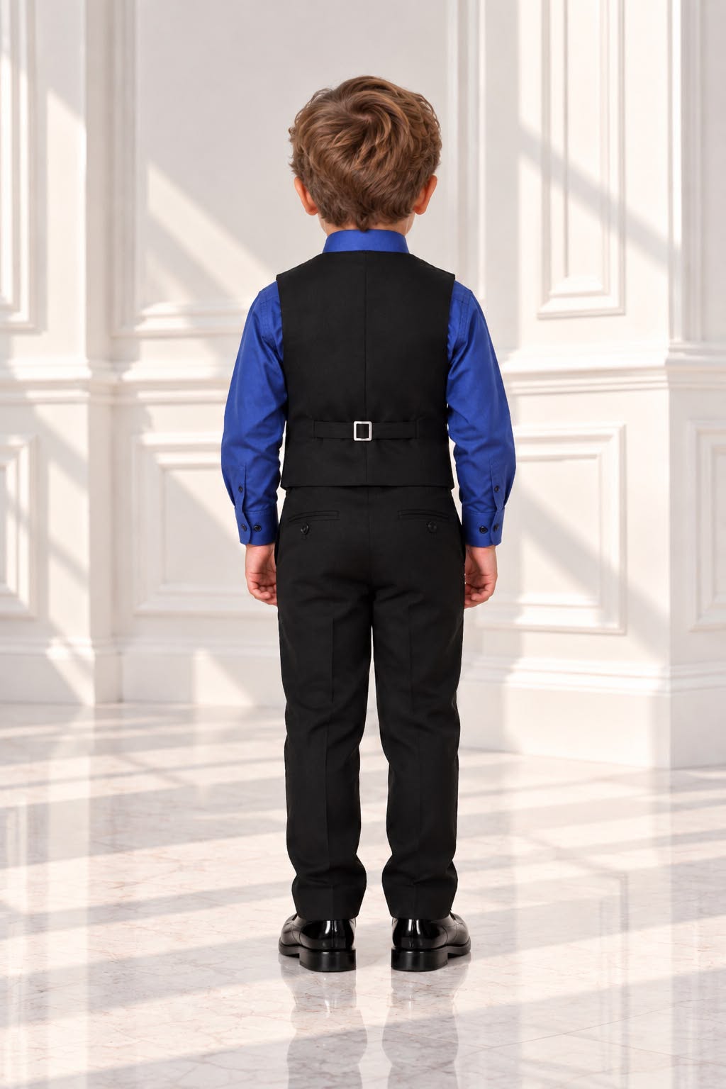 Boys’ 4-Piece Formal Set – Royal Blue & Black | Size 3