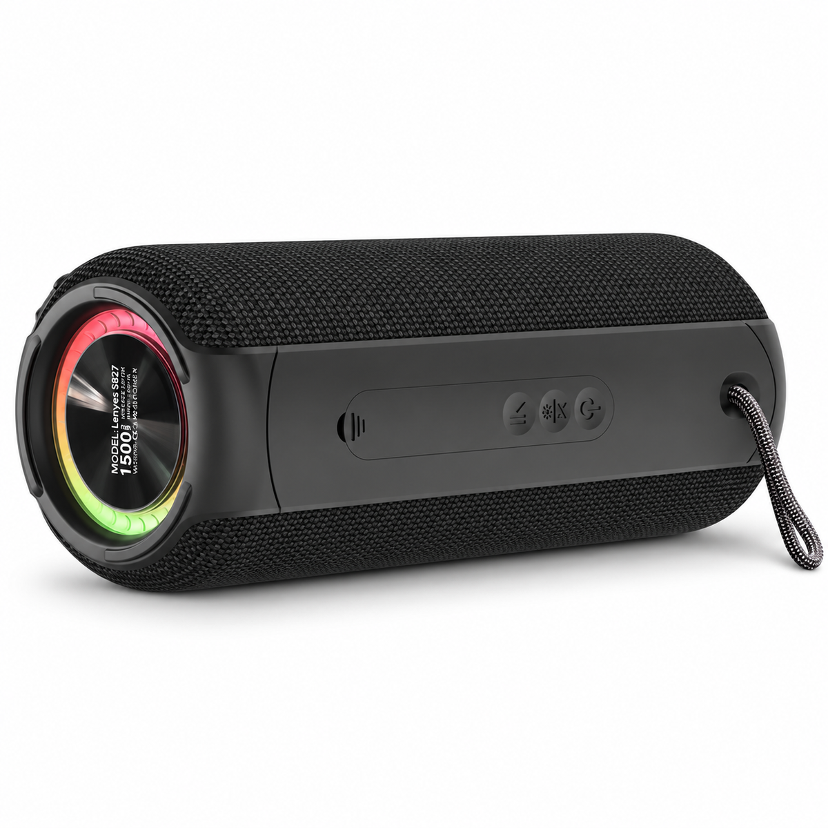LENYES S827 Portable Bluetooth Speaker – Black