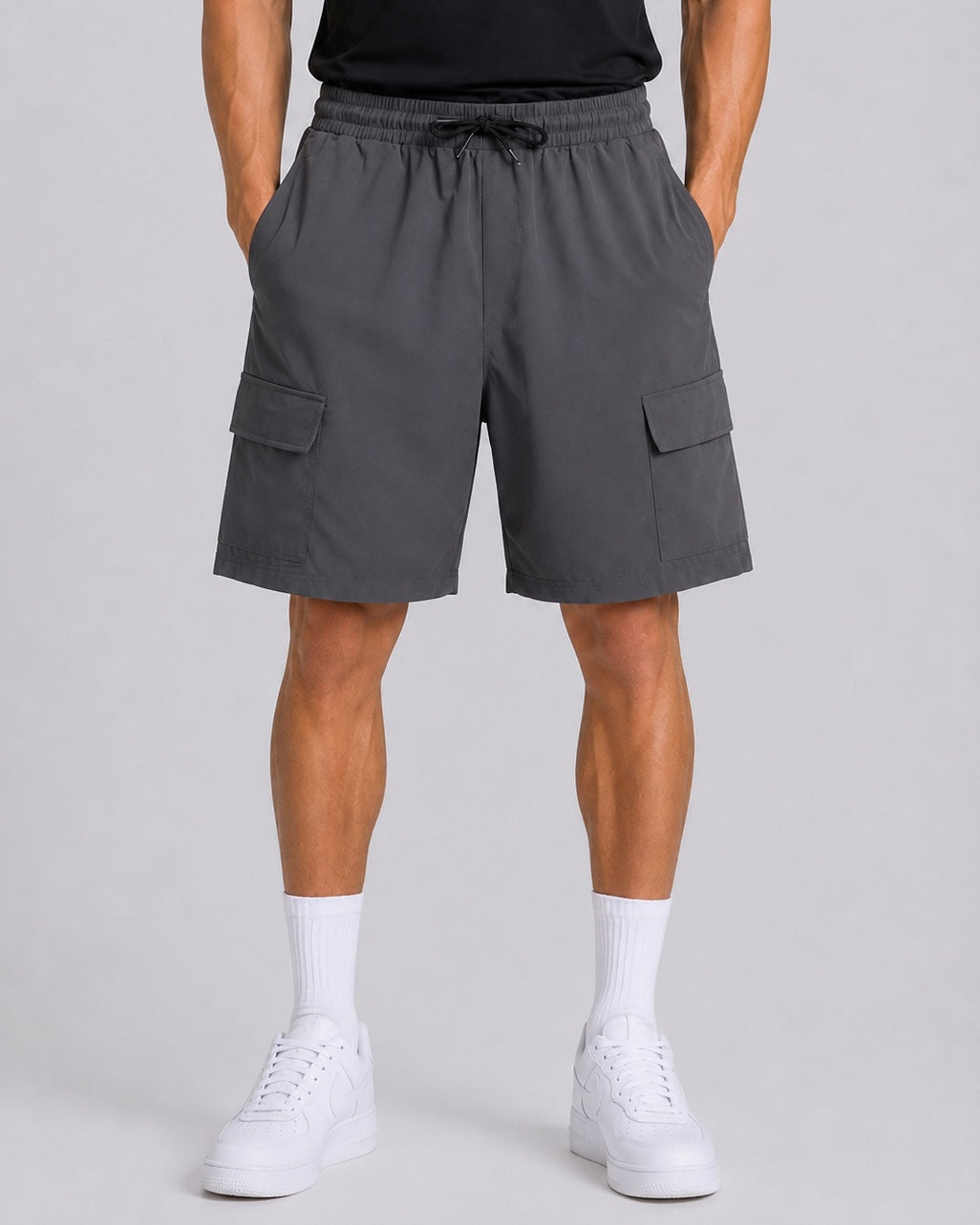 Men’s Sports Shorts UR-10 – Brown Grey