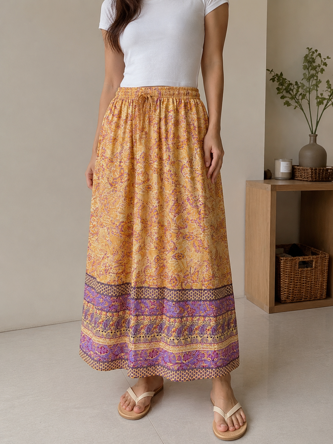 Women's Boho Maxi Skirt