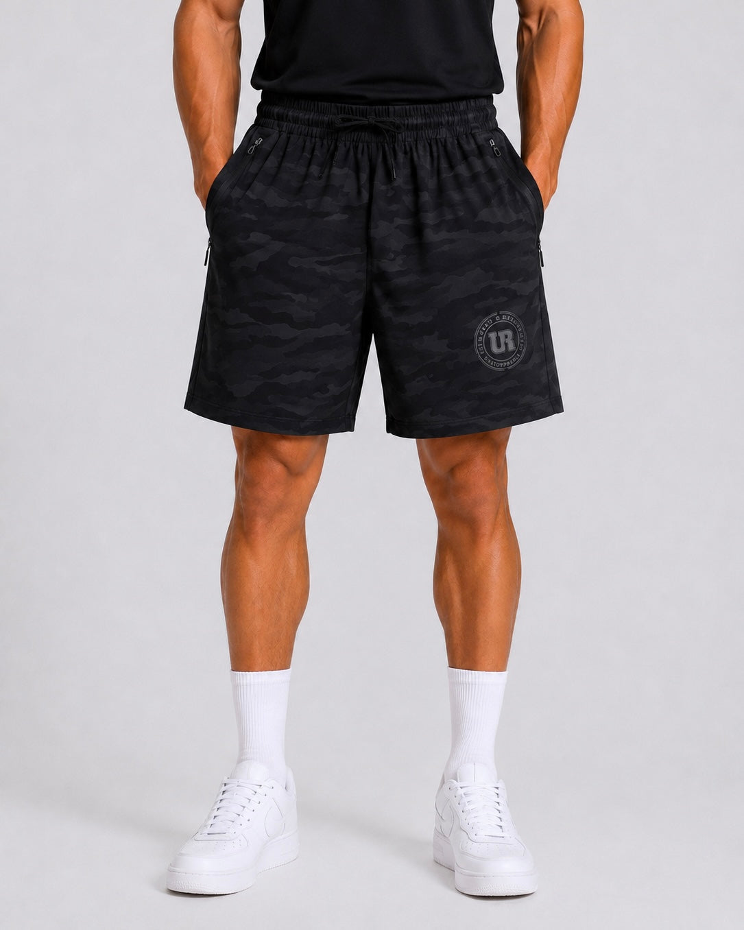 Men’s UR-7 Activewear Sports Shorts – Black