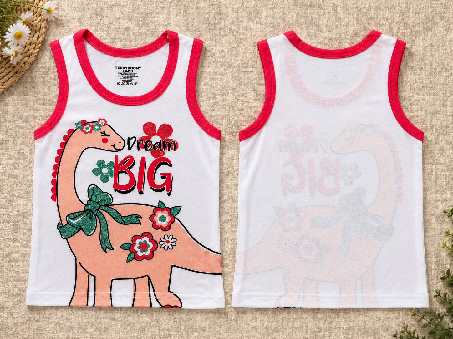 Girls Printed Cotton Tank Top | 12–24 Months