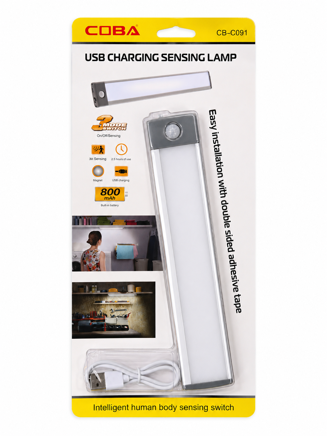COBA USB Rechargeable Motion Sensor Light – CB-C091