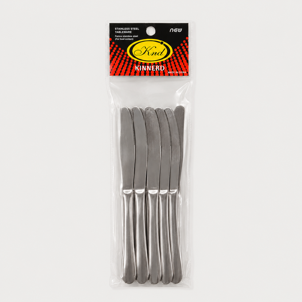 KINNERD 6-Piece Stainless Steel Dinner Knife Set