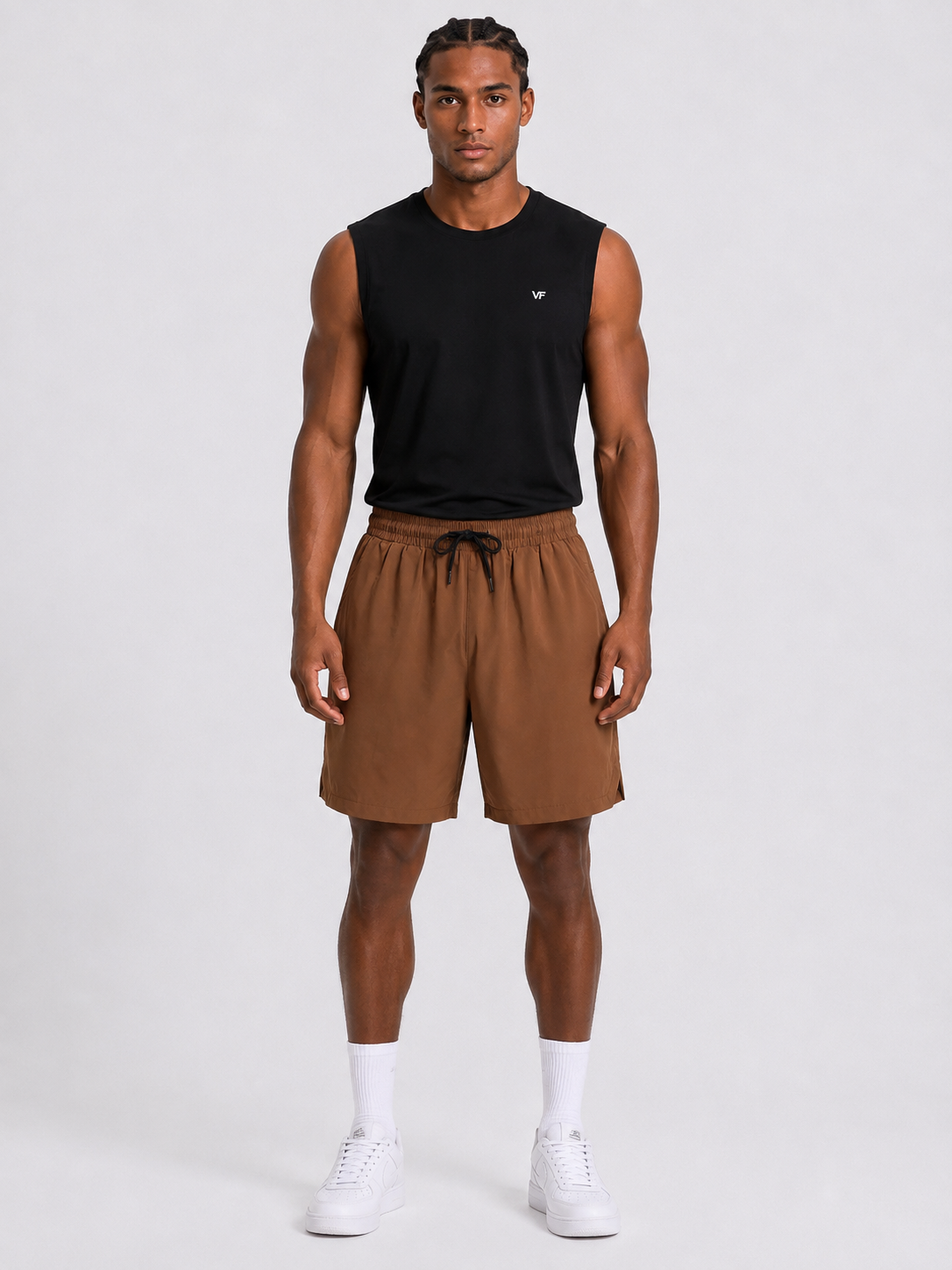 Men’s UR-9 Relaxed-Fit Sports Shorts – Caramel
