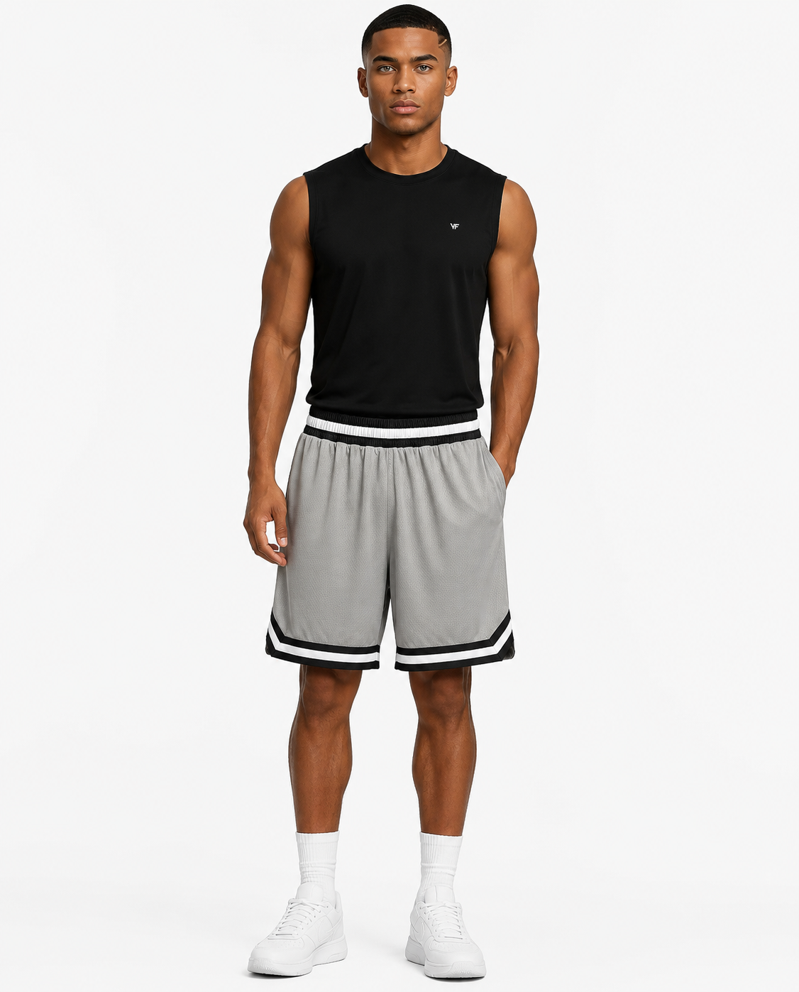 Men’s Basketball Shorts UR-16 – Light Grey