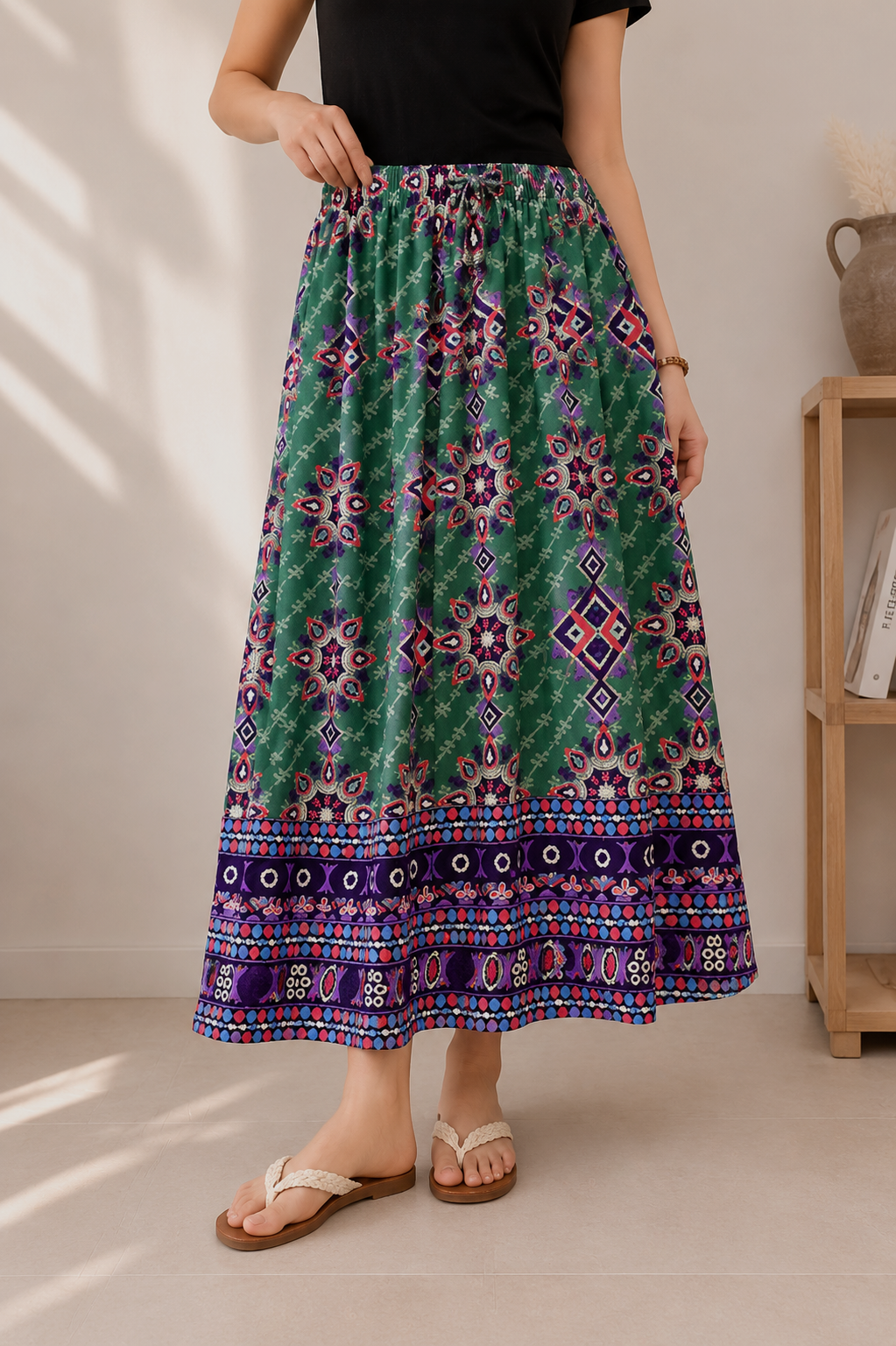Women's Boho Maxi Skirt