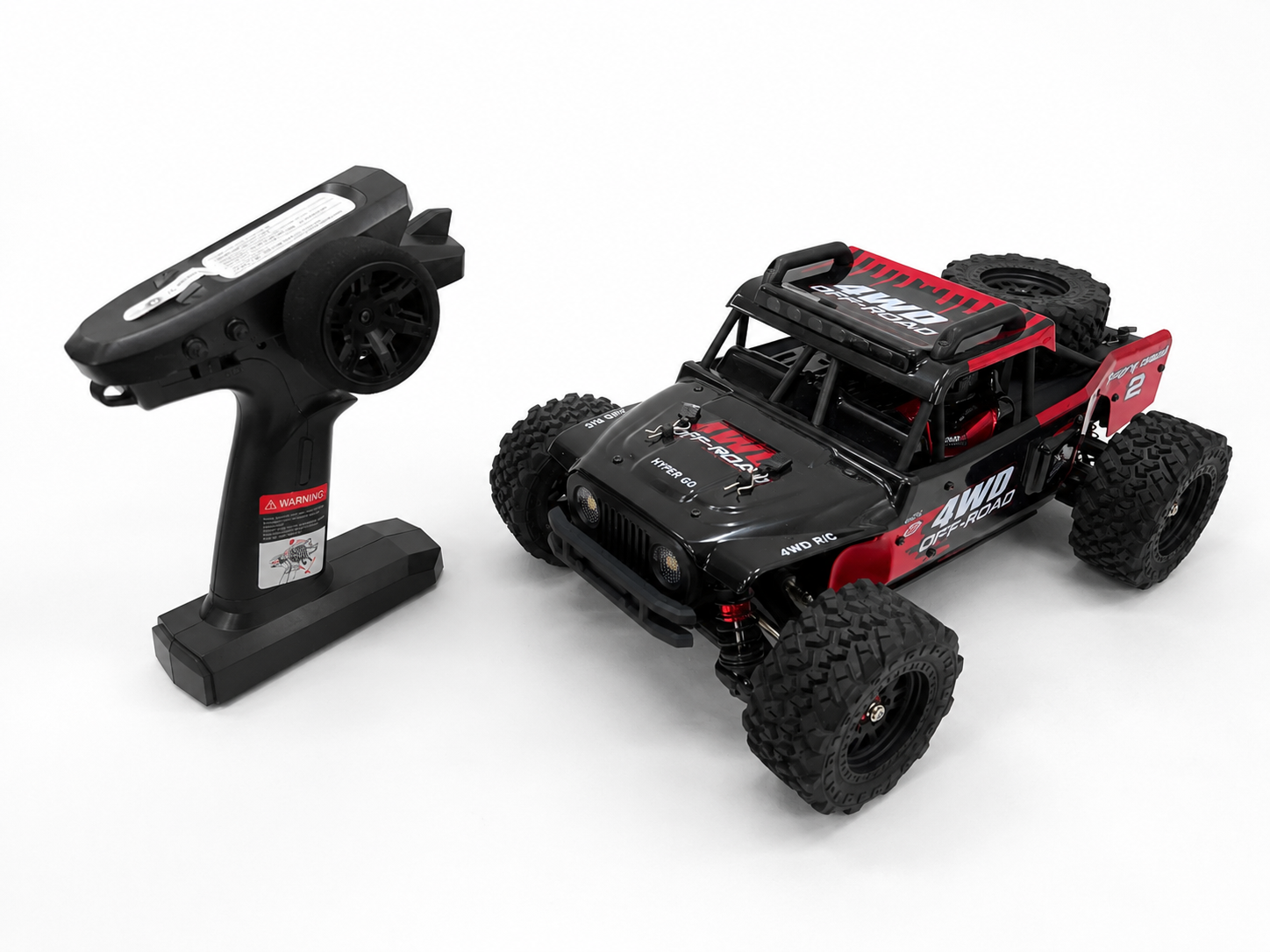 HYPER GO 14209 1:14 Scale 4WD High-Speed RC Off-Road Truck with LED Lights & Oil-Filled Shocks (RTR)