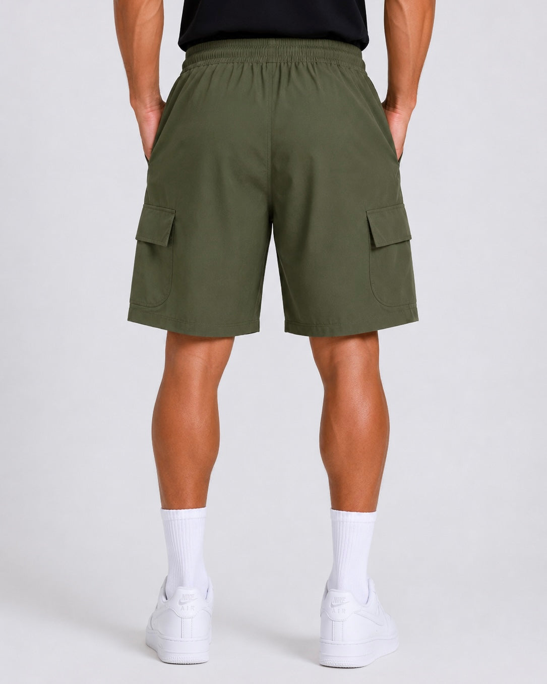 Men’s Utility Cargo Shorts – Olive Green