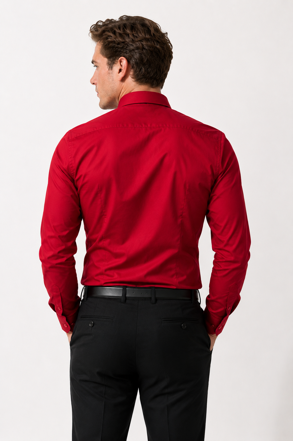 Men's Long Sleeve Shirt with Tie