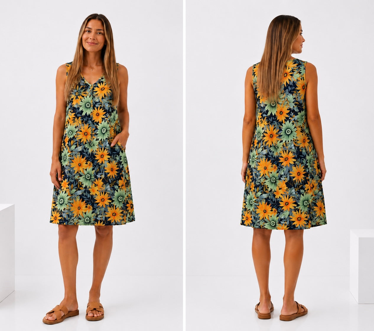 Floral Zip Dress