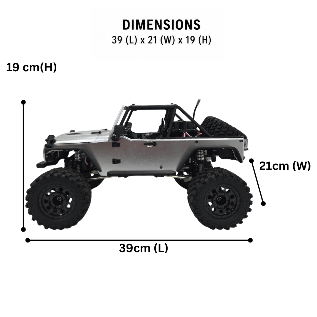 MJX Hyper Go H12Y 1:12 Brushless 4WD RC Rock Crawler Truck – Waterproof RTR Off-Road Remote Control Car