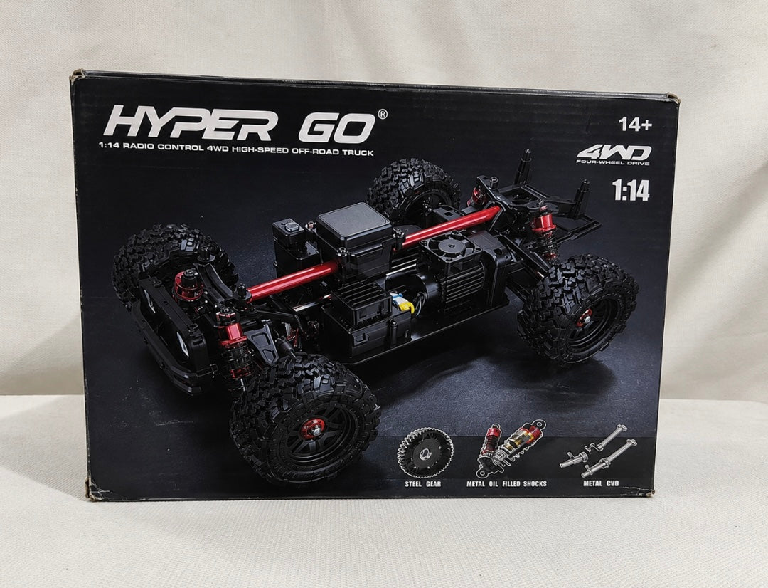 HYPER GO 14209 1:14 Scale 4WD High-Speed RC Off-Road Truck with LED Lights & Oil-Filled Shocks (RTR)