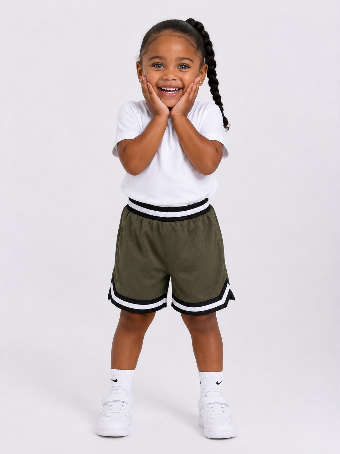 Toddler Basketball Shorts UR-16-K – Army Green