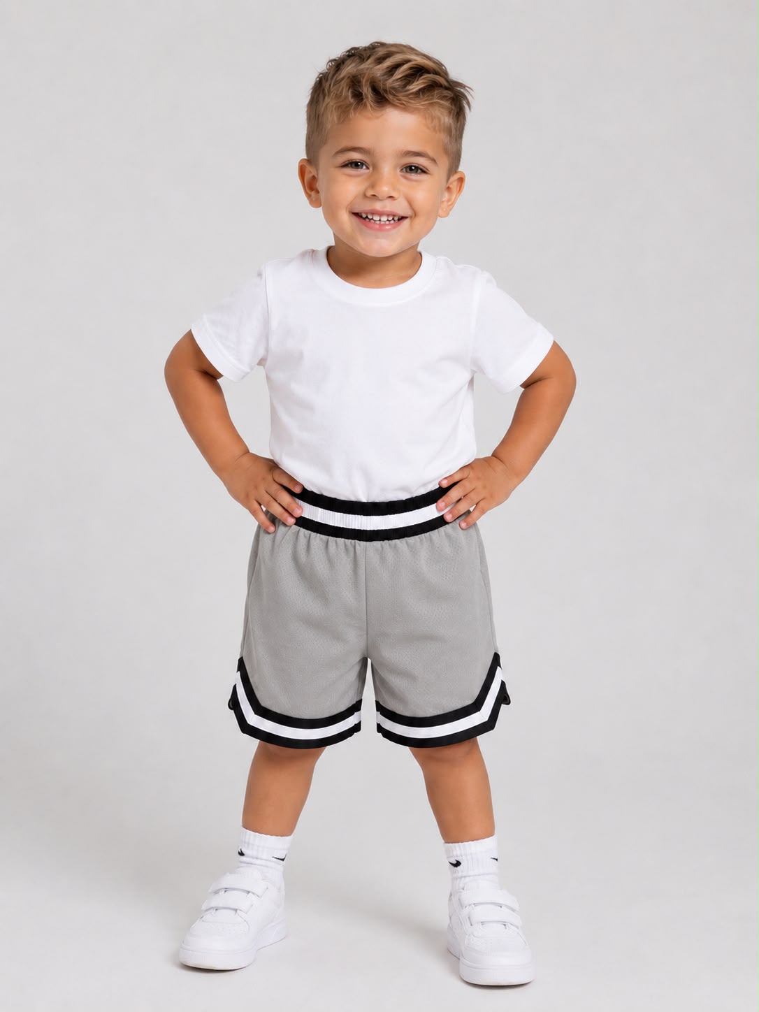 Toddler Basketball Shorts UR-16-K – Light Grey