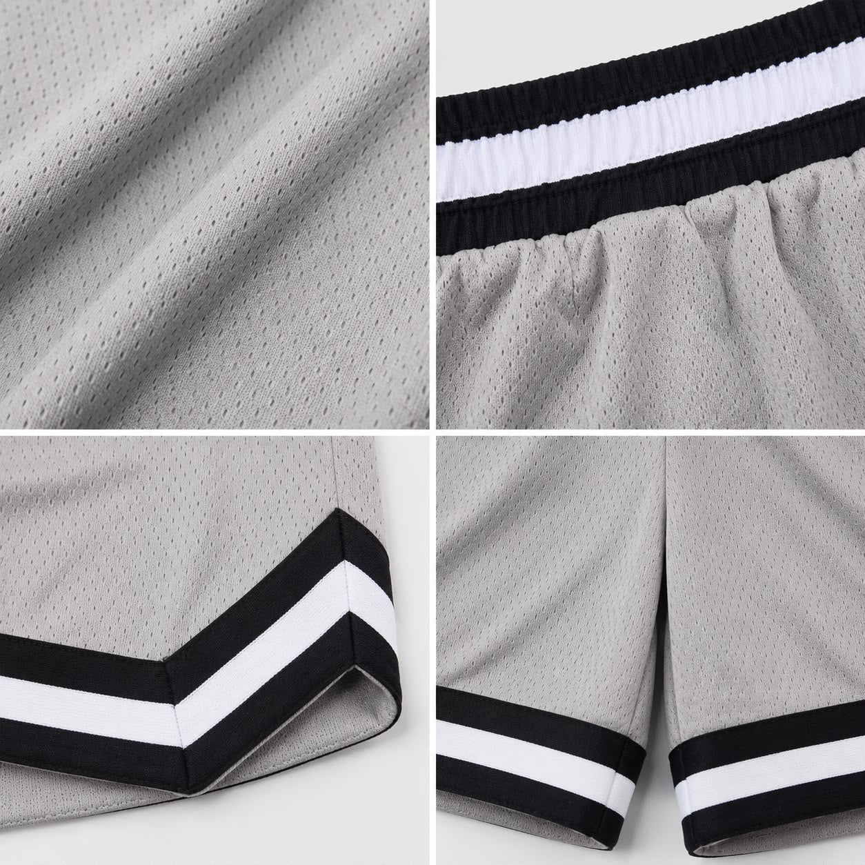 Kids’ Basketball Shorts UR-16-K – Light Grey