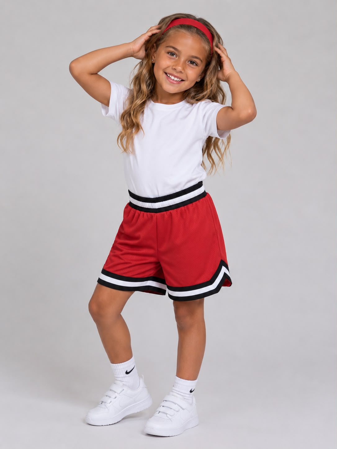 Kids’ Basketball Shorts UR-16-K – Red