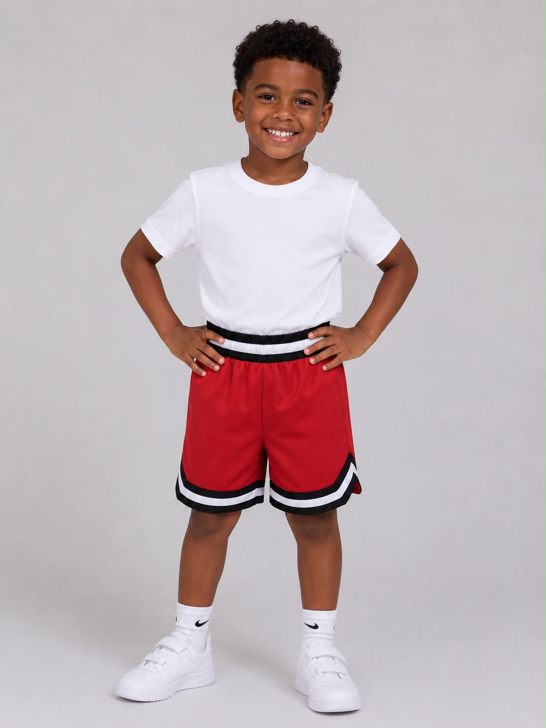Kids’ Basketball Shorts UR-16-K – Red