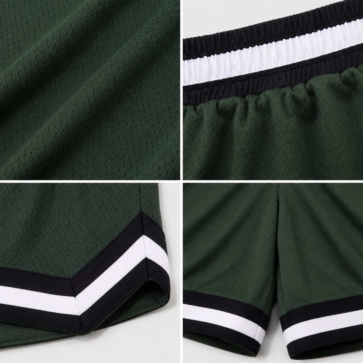 Kids’ Basketball Shorts UR-16-K – Dark Green