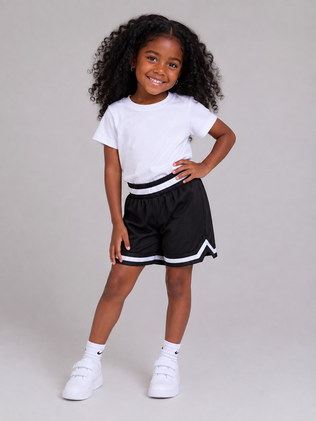 Kids’ Basketball Shorts UR-16-K – Black