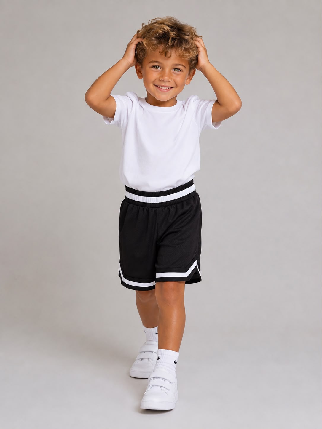 Kids’ Basketball Shorts UR-16-K – Black