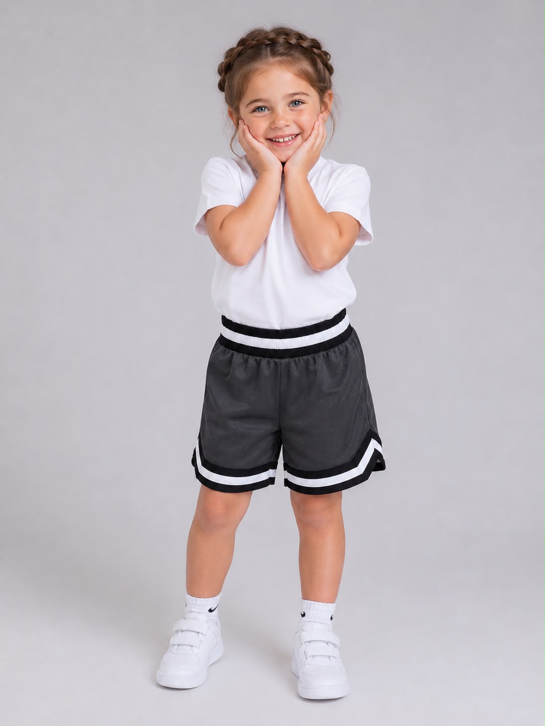 Kids’ Basketball Shorts UR-16-K – Dark Grey